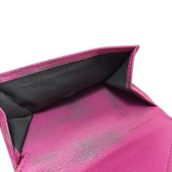 Auth BALENCIAGA Papier Mini Wallet 391446 Pink Purple Leather - Trifold Wallet - Picture 5 of 5